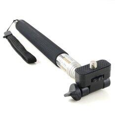 MCE MENGS® Z07-1 Sekrup Universal 1/4 Inci Yang Dapat Diperpanjang Teleskopik Genggam Monopod Selfie Stick untuk Digital Kamera Film Ponsel (hitam) -Intl
