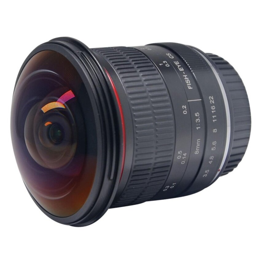 Meike 8 Mm F/3.5 Lebar Sudut Fisheye Lensa untuk Canon Kamera DSLR 6D70D 80D 550D 760D-Internasional