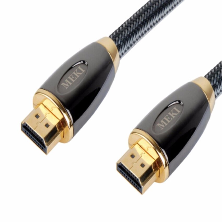 Jenama Meki Diperbuat Daripada Bahan-bahan Kabel HDMI untuk HDMI 2.0 Versi dengan Ethernet Berlapis Emas Plug4K Ultra HD HAOe4987-Internasional