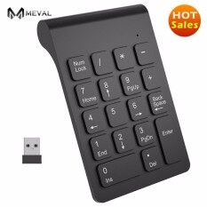 Meval NK4 2.4GHz Wireless USB Numeric Keypad Numpad Number 18 keys Pad Laptop PC New(Black) Malaysia