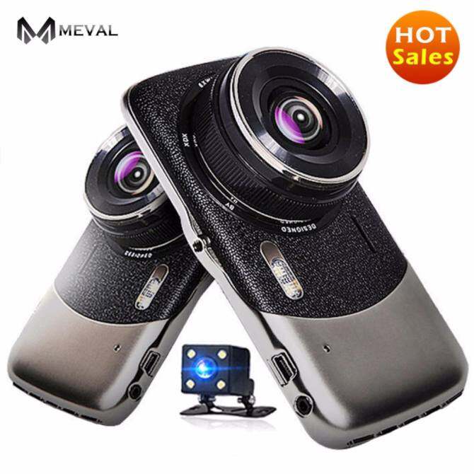 Meval VS8 Depan dan Belakang Dash Cam 1080 P Dual Lensa Belakang Kamera Cermin 4.0