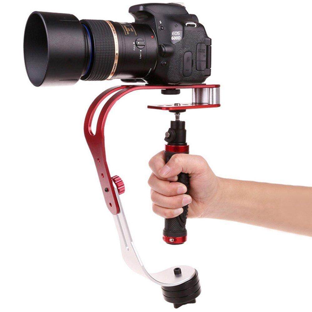 Miimall Pro Kamera Video Genggam Penyetabil Kuat, Hingga 2.1 Lbs dengan PRO Halus Stabil Kamera Meluncur Sempurna untuk GoPro, Meriam, nikon atau DSLR Kamera-Merah + Silver + Hitam