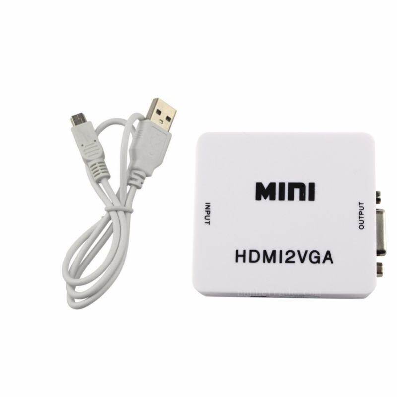 Mini HDMI to VGA Converter Box With Audio HD 1080P HDMI2VGA Audio Adapter for HDTV PC Laptop DVD Malaysia