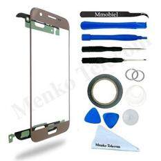 MMOBIEL Front Glass for Samsung Galaxy J7 Duos SM J710 (2016) (Gold) Display Touchscreen incl Tool Kit / Pre-cut Sticker / Tweezers/ Roll of Adhesive Tape / Suction Cup / Metal Wire / cleaning cloth