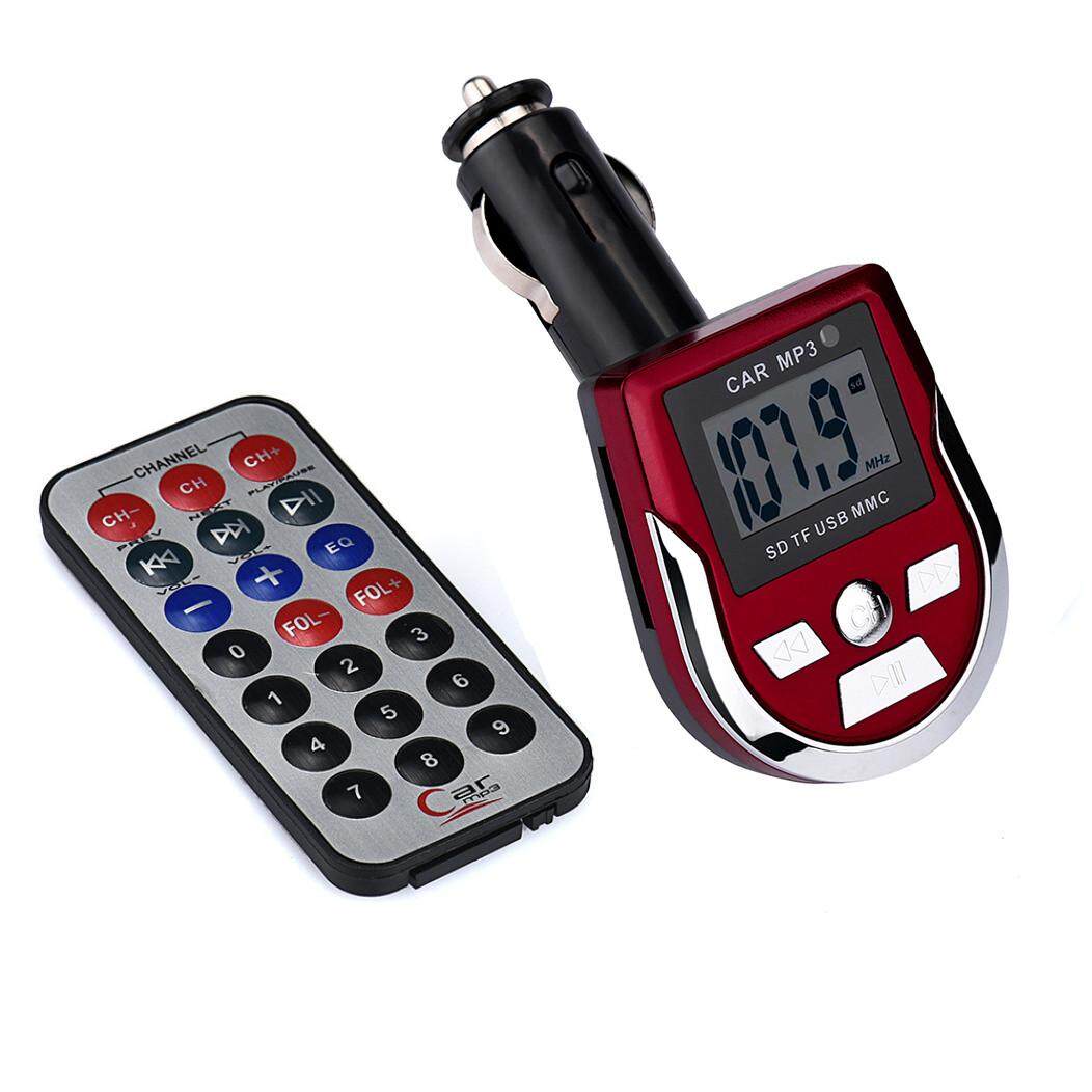 MP3 Pemutar Nirkabel Fm Pemancar Modulator Mobil Perlengkapan USB SD MMC LCD Jarak Jauh RD-Internasional