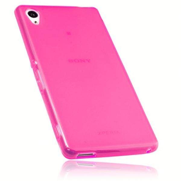 Mumbi Schutzh? Lle F? R Sony Xperia M4 Aqua H? Lle Transparan Berwarna Merah Muda-Internasional