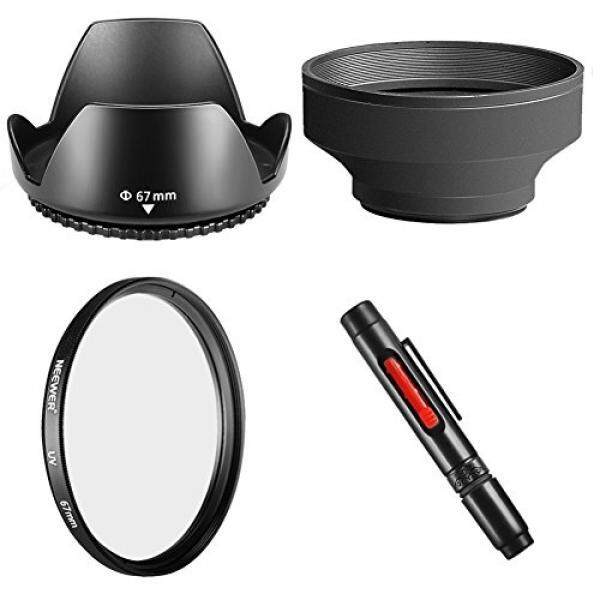 Neewer 67MM Zubeh?r-Kit f?r Canon Rebel T3i T5i T4i T3 T2i, EOS 700D 650D 600D 550D 70D 60D 7D 6D DSLR-Kameras mit EF-S 18-135mm IS STM Zoom Lens - Beinhaltet: Tulpen Lichtblende + Faltbare Blende Gummi + UV-Objektiv-Filter + Objektiv Reinigs Stif - intl