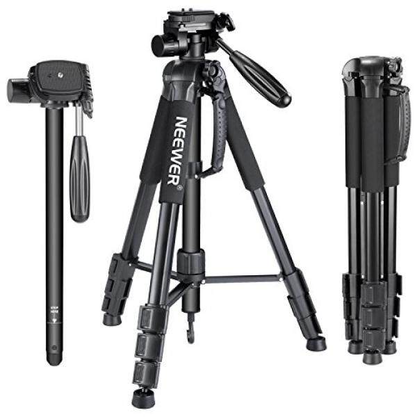 Neewer Neewer Portable 70 Inches/177 Cm Aluminium Aloi Tripod Kamera Monopod dengan 3-Way Putar Pan Kepala membawa Tas untuk Perkakas Bertualang DSLR, DV Video Camcorder Kapasitas Beban 8.8Kg/4 Kilogram-Intl
