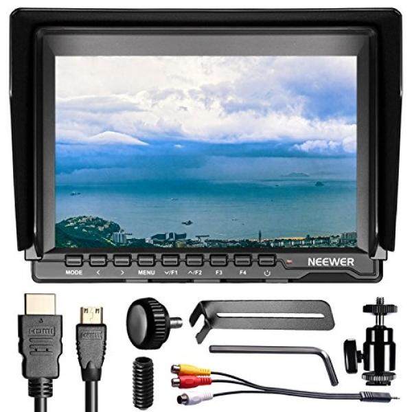 Neewer NW759 (C) 7 Zoll 1280X800 IPS Bildschirm Feld Monitor MIT HDMI Kabel F? R BMPCC AV Kabel F? R FPV, 16:10 Oder 4:3 F? R Sony Canon Nikon Olympus Pentax Panasonic (Batterien Sind Nicht Enthalten)-Intl