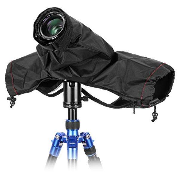 Neewer Kamera Pro Hujan Pelindung Cover Mantel Lengan Pelindung Debu Tahan Air Nilon Jas Hujan untuk Besar Canon, Nikon, Sony, pentax, Sigma Tamron dan Kamera DSLR (Hitam)-Intl