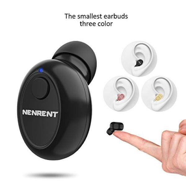 Nenrent Nenrent S590 Earbud Bluetooth, terkecil Mini Tak Terlihat V4.1 Nirkabel Headphone Headset Bluetooth Earphone dengan MIC Hands-Free Panggilan untuk Iphone Ipad Samsung LG HTC dan Smartphone-Hitam (1 Piece) -Intl