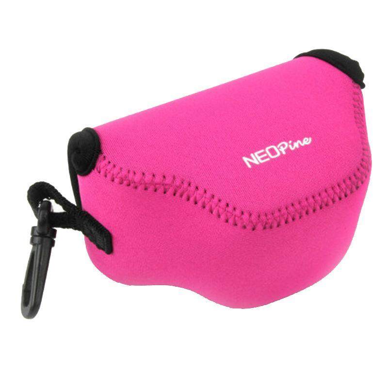 NEOpine Neoprene Aman Kejutan Lembut Tas dengan Kait untuk Nikon J4 Kamera (Magenta)-Intl