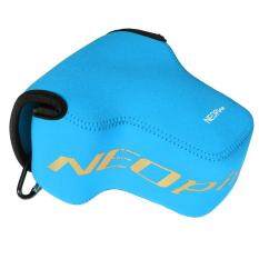 NEOpine Neoprene Aman Kejutan Lembut Tas dengan Kait untuk Nikon P900s Kamera (Biru)