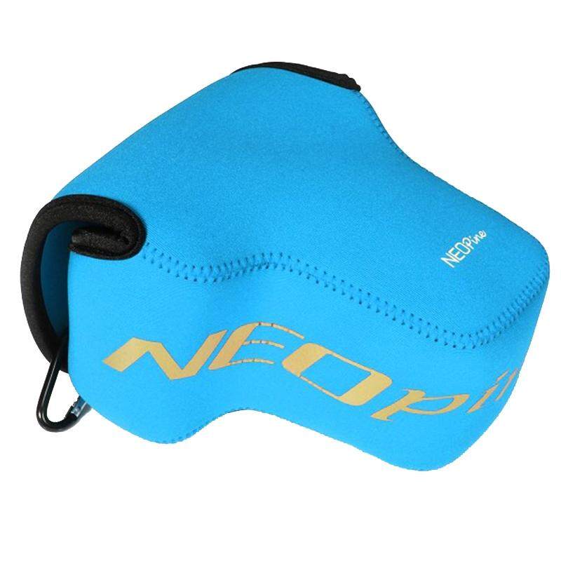 NEOpine Neoprene Aman Kejutan Lembut Tas dengan Kait untuk Nikon P900s (Biru)-Intl