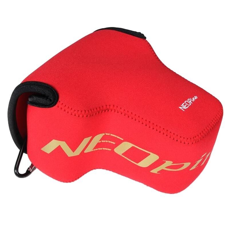 NEOpine Neoprene Aman Kejutan Lembut Tas dengan Kait untuk Nikon P900s Kamera (Merah)-Intl