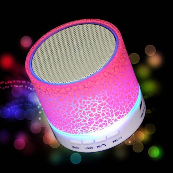 Baru A9 Portabel Mini Bluetooth Pembicara Nirkabel Super Bas Musik Pemutar dengan Tf Usb FM LED Malam Ringan untuk Smartphone buah Tablet MP3 dan Perangkat dengan Bluetooth Aktif Lainnya (Merah Muda) -Internasional