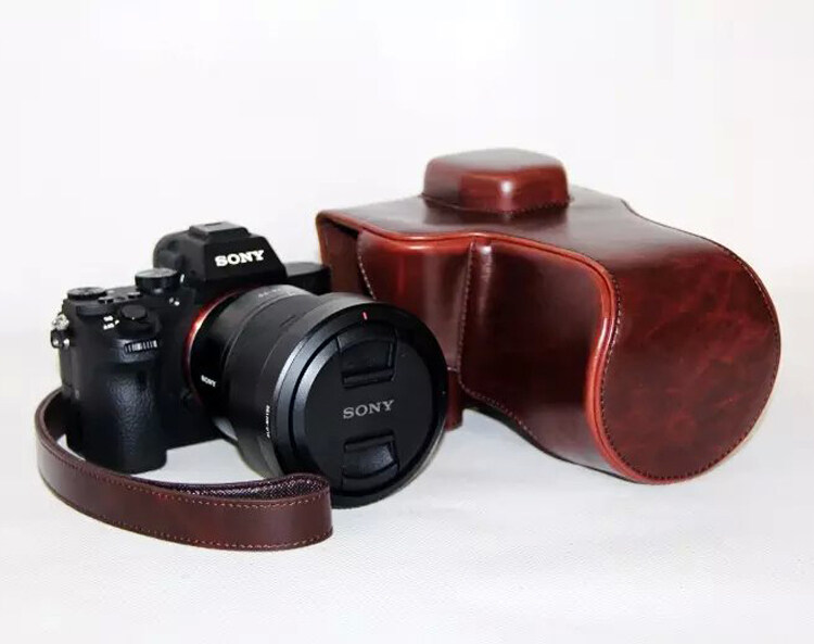 Baru PU Kulit Camera Case Untuk Sony A7II A7RII A72 A7R2 CameraCamera Bag Cover Dengan Strap
