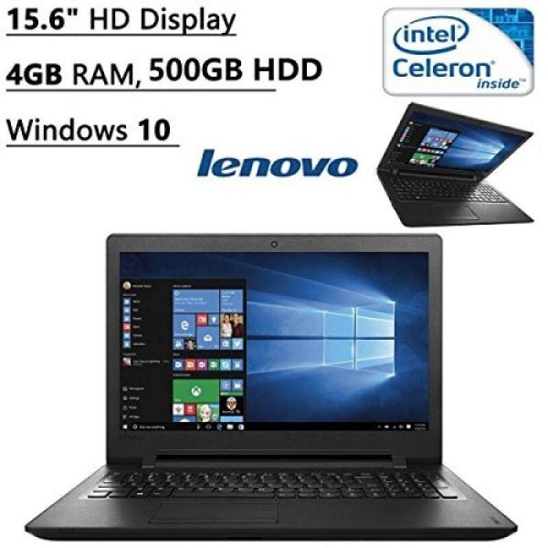 Newest Lenovo Flagship High Performance 15.6 HD Laptop PC | Intel Celeron N3060 Dual-Core| 1.60 GHz| 4GB RAM| 500GB HDD| DVD+/-RW| Bluetooth| WIFI| Ethernet| HDMI| Windows 10 (Black) Malaysia