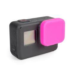 Terbaru Casing Silikon Lembut Tutup Lensa Penutup Case untuk GOPRO HERO 5 Kamera Hot Pink