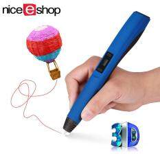 niceEshop 3D Printing Pen, 3rd Generation Intelligent 3D Printer Doodle Pen With Safety Holder And 3 Free 1.75 Mm ABS Filament Refills