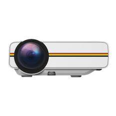 Niceeshop Proyektor Video LED, UK Plug 1000 LCD Lumen Proyektor Portable Mini Multimedia HD Proyektor Bioskop Rumah untuk Kacamata Kaca Motor Permainan iPhone Android Smartphone Putih