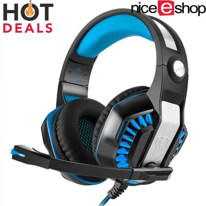 Niceeshop Kuat GM-2 Game Headset untuk PS4 Xbox Satu Laptop Buah Smartphone Tablet Ponsel (Putih + Biru) -Internasional