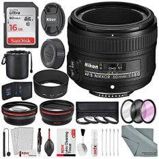 Nikon AF-S NIKKOR 50mm f/1.8G Lens W/ Platinum Accessory Bundle, 58mm Wide-angle & Telephoto Lens + variety of Filters, 16 GB SD Card + Xpix Professional Cleaning Kit