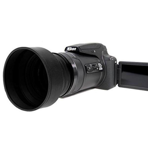 Nikon Coolpix P900 PRO Lensa Digital Hood (Karet Desain Dilipat) (67 Mm) + NW Langsung Microfiber-Intl