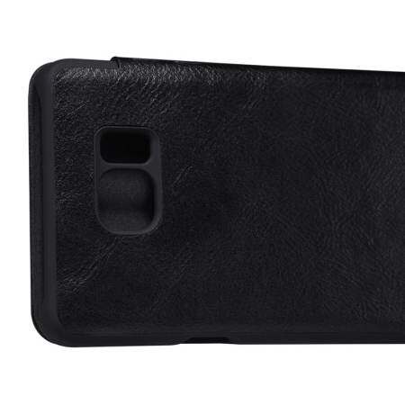 NILLKIN Qin Series ปกหนังสำหรับซัมซุงกาแล็คซี่ Note5 N920 พร้อมช่องเสียบบัตร (สีดำ)