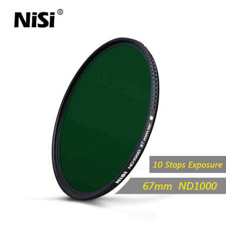 NISI 67mm Nd1000 ความหนาฟิลเตอร์ธรรมชาติ Ultra Slim ND 1000 สีเทากระจกกรองแสงเลนส์ถ่ายภาพแนวนอน