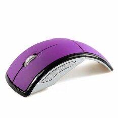 Optik 2.4G Dilipat Nirkabel Mouse USB Tanpa Kabel Lipat Mouse Penerima Ungu-Internasional