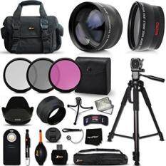 Optimal 21 Piece Accessory Kit for Canon EOS 7D Mark II, 70D 60D 5D 5D Mark II EOS Rebel T6i T6S T5i T5 T4i T3 T3i T2i SL1 EOS M EOS M2 EOS 1200D 1100D 700D 650D 600D 550D XS XSi XT XTi DSLR Cameras Includes 2 x 58mm Lens Attachments + MORE