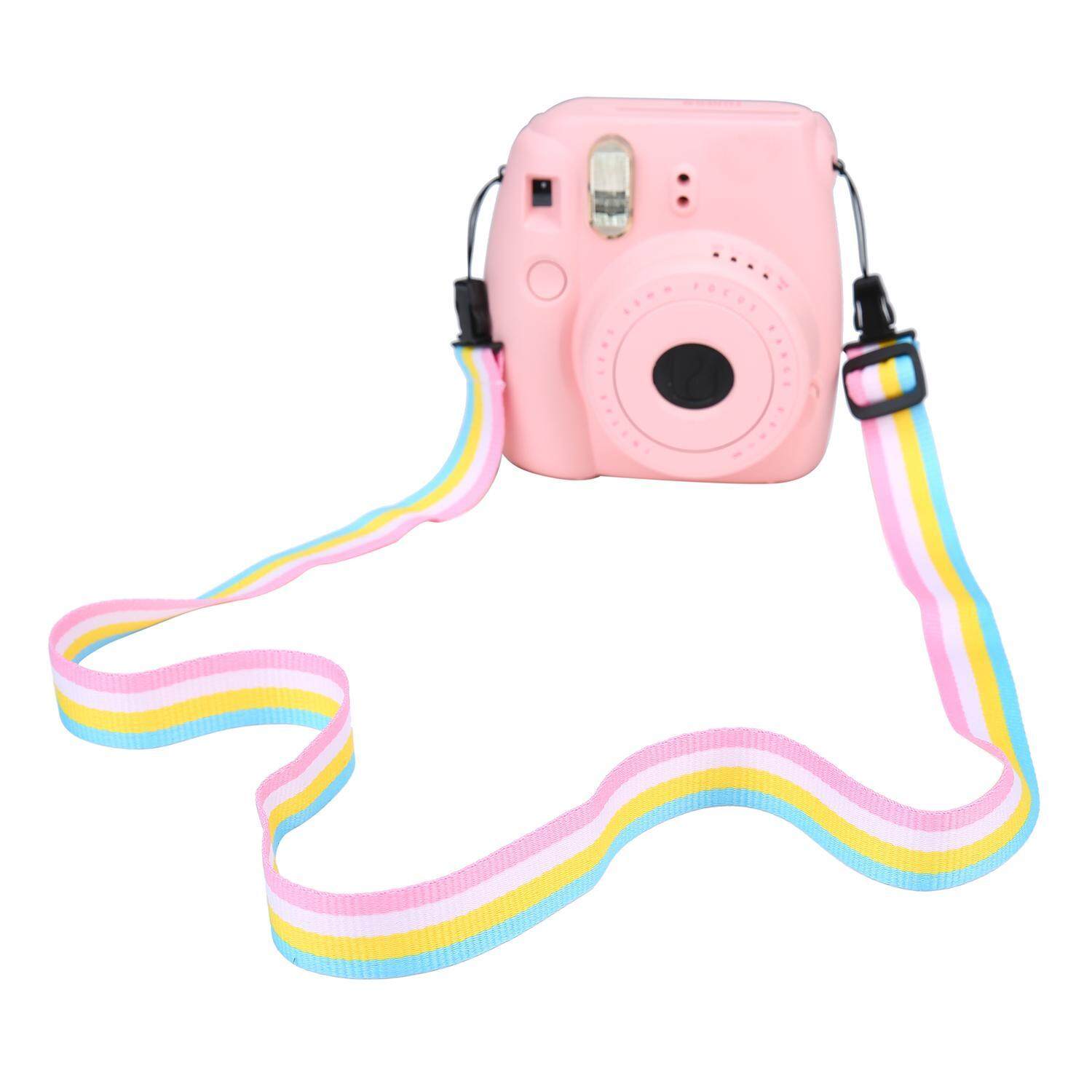 Ouhofus Dapat Disesuaikan Kamera Leher Bahu Tali Sabuk untuk Kamera Digital/Fujifilm Instax Kamera Mini 8/Mini 8 + /Mini 7 S/Mini 25/Mini 26/Mini 50 S/Mini 90, langit Biru-Internasional