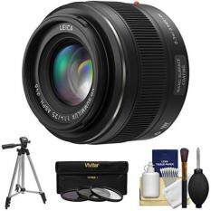 Panasonic Lumix G 25mm f/1.4 Leica DG Summilux Lens with 3 UV/CPL/ND8 Filters + Tripod + Kit for G5, G6, GF5, GF6, GH3, GH4, GM1, GX7 Cameras