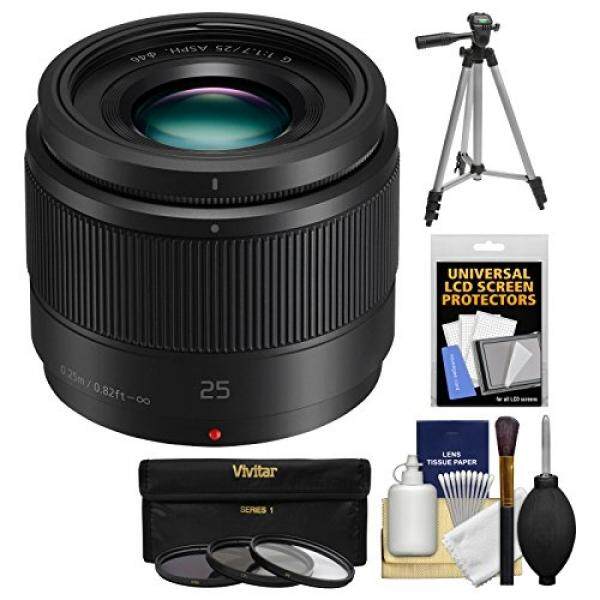 Panasonic Lumix G X 25 Mm F/1.7 ASPH Lensa dengan Tripod + 3 UV/CPL/ND8 Filter + kit untuk G6, g7, GF7, GH3, GH4, GM1, GM5, GX7, GX8 Kamera Digital-Internasional