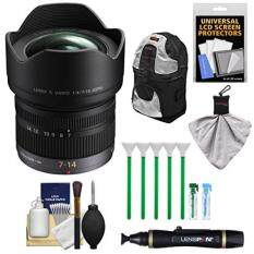Panasonic Lumix G X Vario 7-14mm f/4.0 ASPH. Zoom Lens with Case + Kit for G6, G7, GF7, GH3, GH4, GM1, GM5, GX7, GX8 Cameras