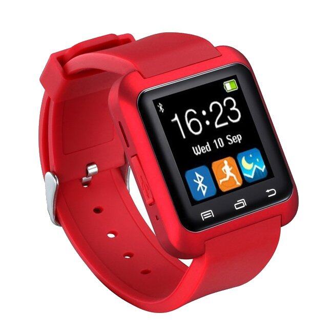 Selatan Naik Pandaoo U80 Bluetooth 4.0 Smart Jam Tanga Gelang Telepon untuk Smartphone Android Samsung S3/S4/S5 Note 2 /Note 3 Note 4 HTC Sony (Merah) -Intl