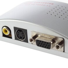 PC Laptop Ke Monitor TV VGA AV RCA dari S-video Konverter Adaptor Saklar Sinyal