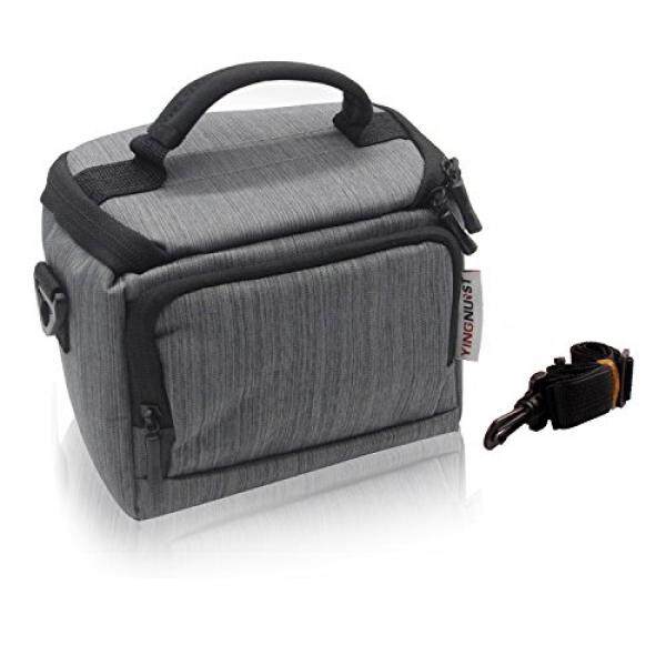 Pctc Kamera Saku Digital Tas Bahu untuk SLR/DSLR Canon Nikon Sony Tahan Air Anti-Shock Tempat Pembawa Kamera Tas Warna Abu-abu (untuk 18 -55 Mm Lensa) -Intl