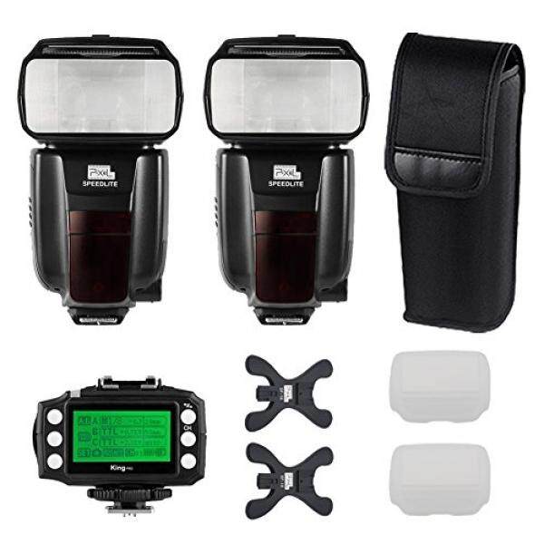 Pixel M8 2 Pcs GN60 Kinerja Tinggi Nirkabel Flash Speedlite Kit + Pixel King Pro Transceiver untuk Nikon D800 D700 D300 d200 D3 D90 D600 D3000 D5000 D7000 Kamera DSLR-Intl
