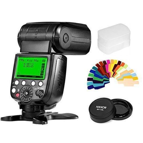 Pixel X800N Standar Wireless Flash Speedlite dengan TTL HSS Fungsi + Lensa Piksel Cap + 20 Warna Filtersfor Nikon D7100 D7000 D5100 D5000 d3200 D3100 D600 D90 D5300 D750 Kamera-Intl