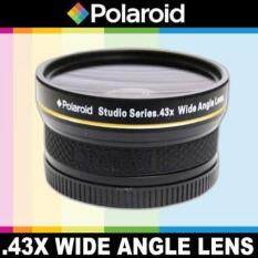 Polaroid Studio Series .43x High Definition Wide Angle Lens With Macro Attachment, Includes Lens Pouch and Cap Covers For The Olympus Evolt E-30, E-300, E-330, E-410, E-420, E-450, E-500, E-510, E-520, E-600, E-620, E-1, E-3, E-5 Digital SLR Cameras