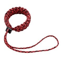 Kamera Portabel Pergelangan Tangan Tali Paracord Adjustable Gelang Kepang Gelang Untuk Nikon Canon Sony Pentax Minolta Panasonic Olympus Kodak SLR DSLR Kamera Digital Hitam dan Merah