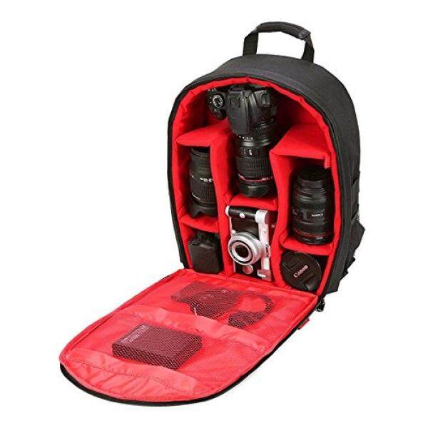 Profesional Ransel Kamera Tahan Air untuk DSLR/Kamera SLR (Canon, Nikon, Sony dan Lain-Lain), Tripod, berkedip, Lensa dan Aksesoris # A1705 Merah-Intl