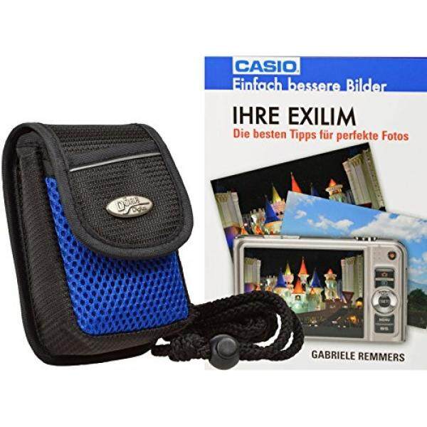 Progallio Foto-Tasche Petualangan Maylis Schwarz-Blau Plus Fotobuch Casio Exilim-Intl