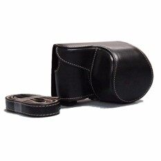 PU Kulit Camera Case Bag Cover untuk Sony ILCE-6500 A6500 16-50lens (Hitam)