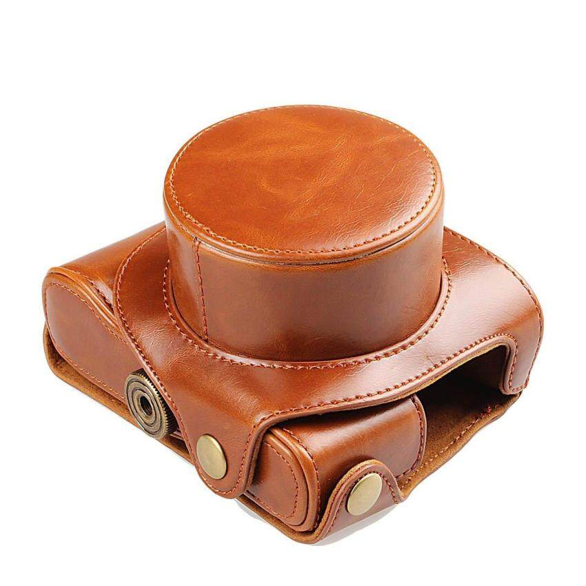 Kulit PU Tas untuk Canon PowerShot G1X Menandai II G1X2 G1XII G1X Kasus Kamera Digital-Internasional