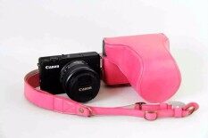 Pu Sarung Kamera Kulit Penutup untuk Canon EOS M10 Bawah Membuka Desain (15-45 Mm Lensa)