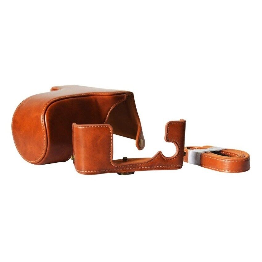 PU Kulit Tas Kamera Case Pelindung Tas Cover untuk FujifilmX-A3XA3 16-50 Mm Lensa (Coklat)-Intl