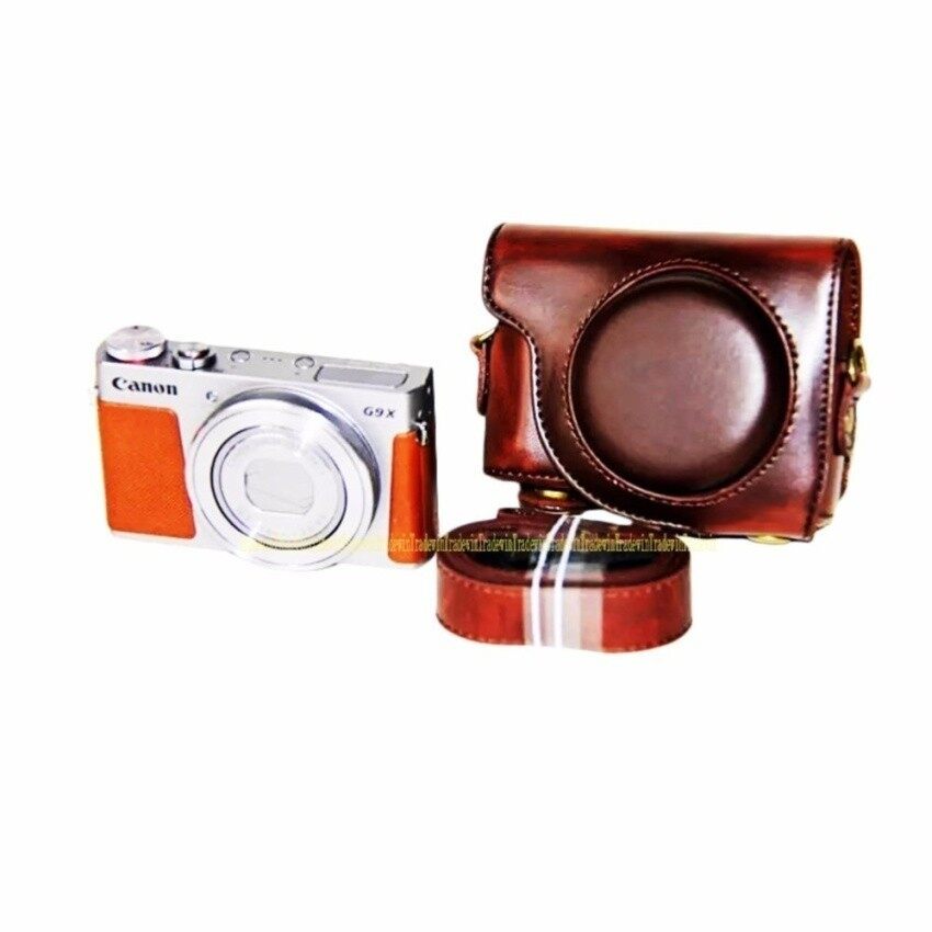 PU Kulit Kasus Tas Kamera Digital untuk Canon G9X PowerShot G9XWithStrap Sheng HOTT 1064-Internasional
